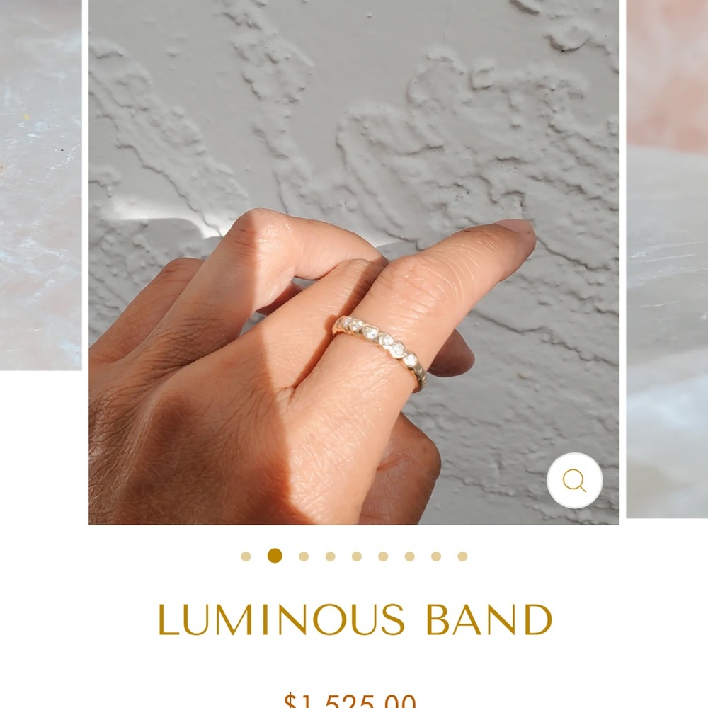 Communion by Joy 14k and Diamond “Luminous Band” size 7